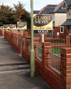 Life changes quick - Row Of Houses Showing Agents For Sale Signs