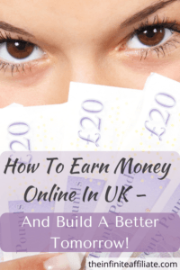 How To Earn Money Online In UK - Image of girl holding British currency